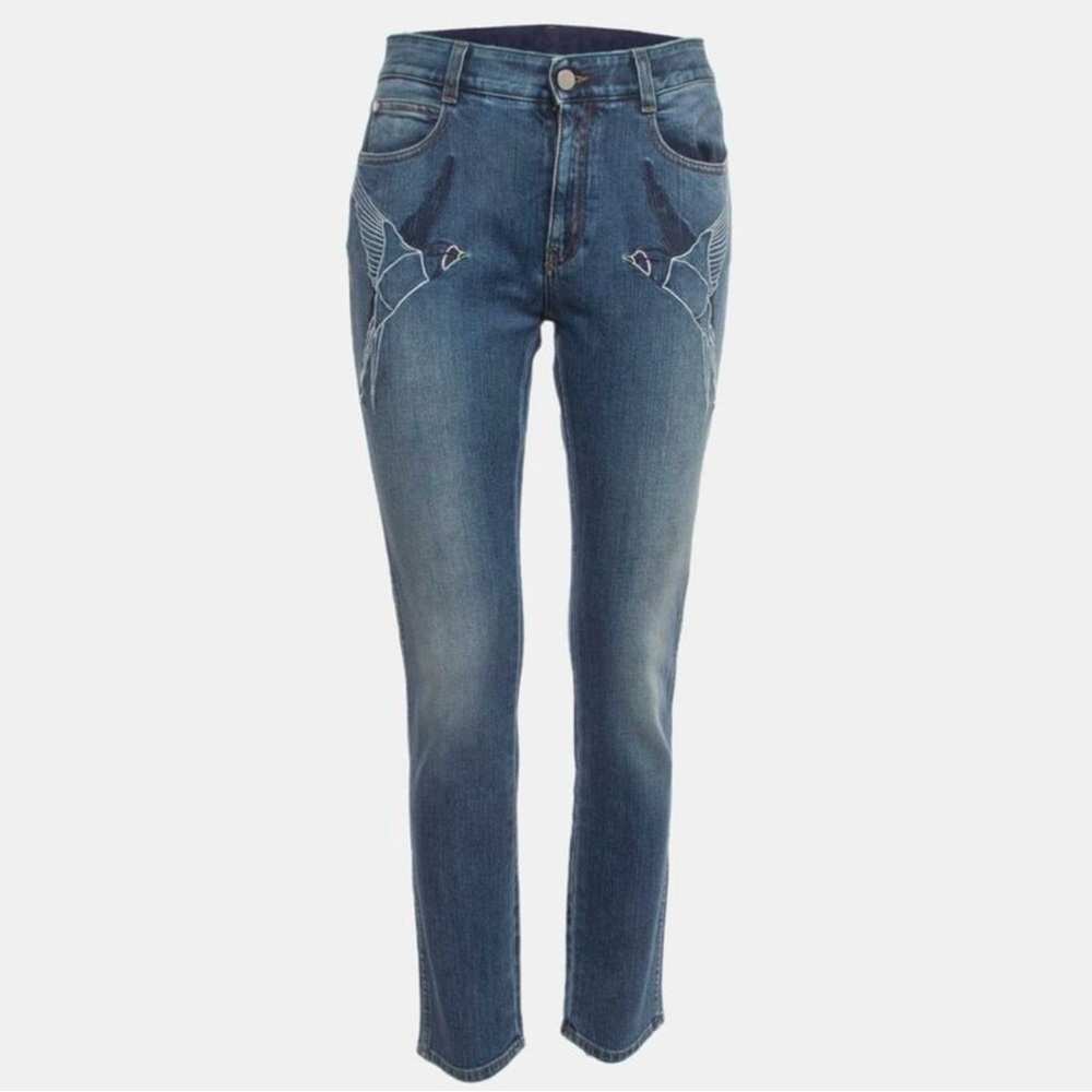 Authantic Stella McCartney Denim Bird Embroidered Jeans